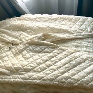 Plus Future Collective Cream Quilted Joggers Adjustable Waist Streetwear